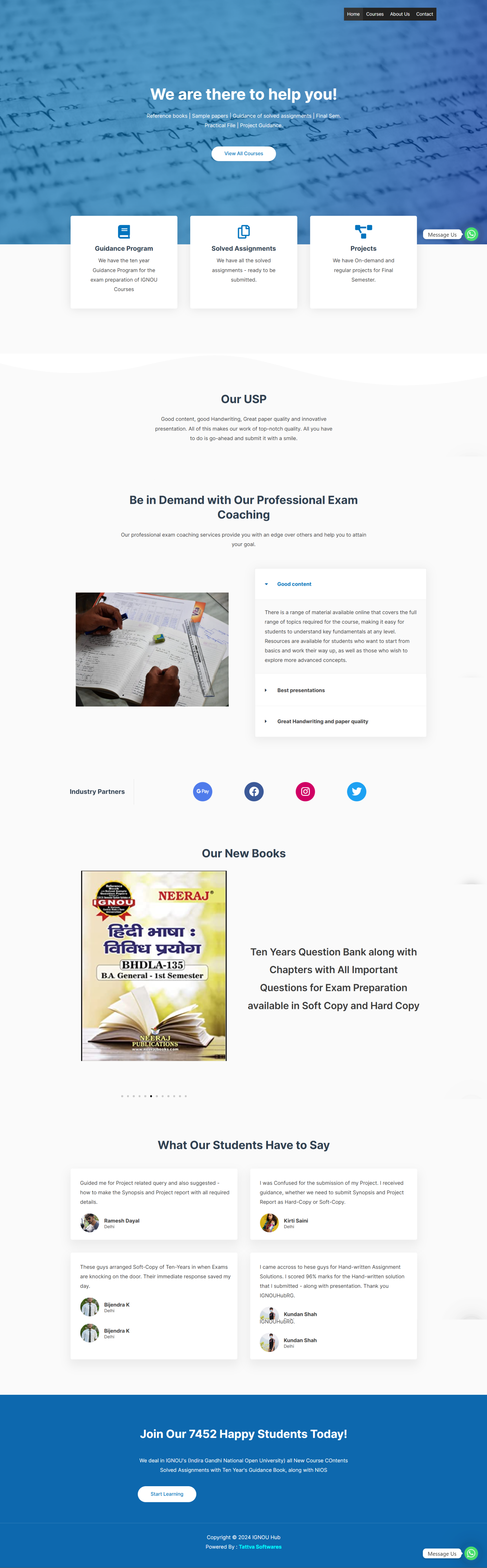 IGNOU HUB Educational Portal Design